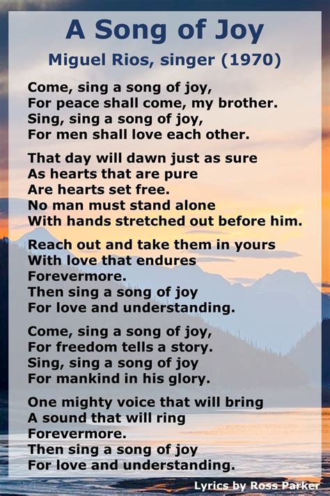 song of joy original|song of joy lyrics english.